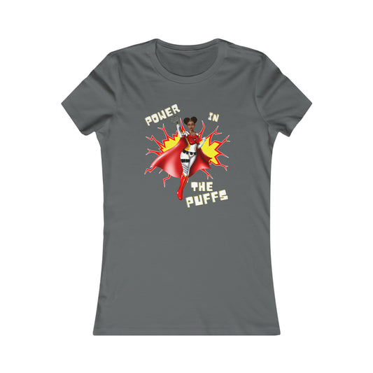 Power in the Puffs Superhero | Adult Women's Favorite Tee | African American T-Shirt