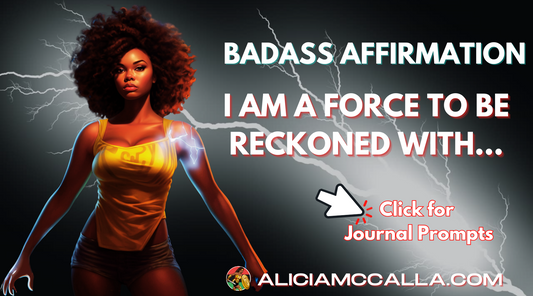 Strong Black Women wearing Yellow with Lightning Surrounding Her.