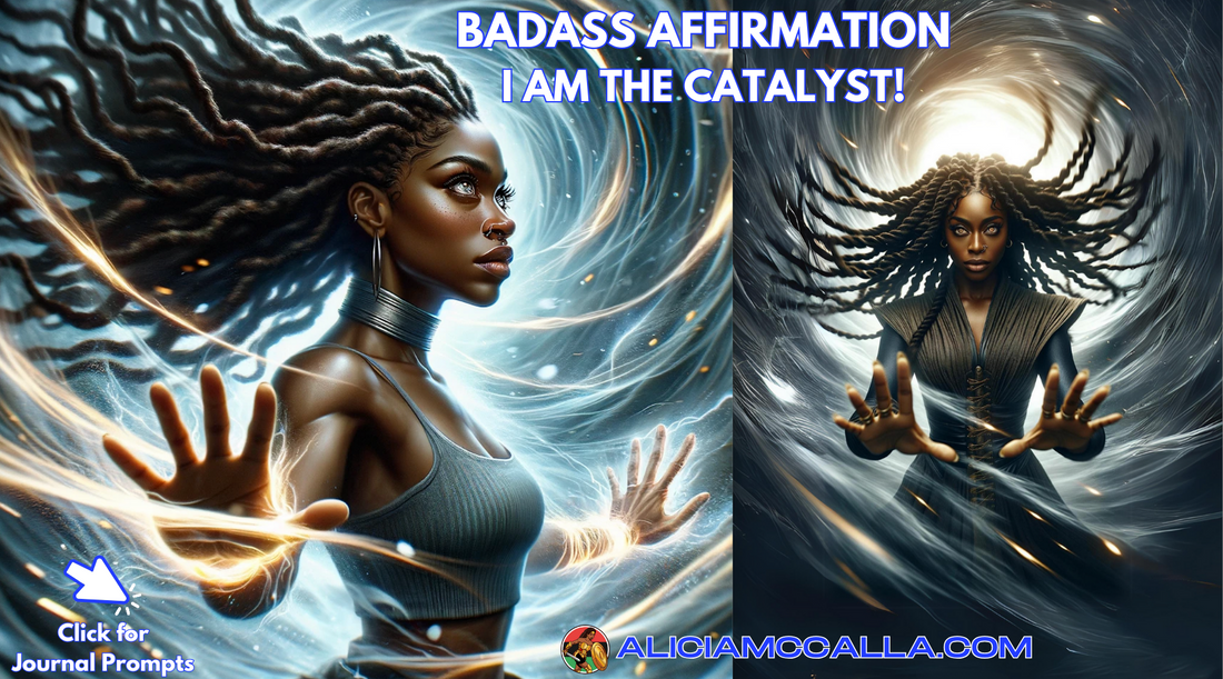 Black Woman Superhero with the Power of Wind Affirmation I am a Catalyst
