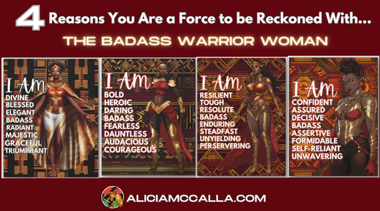 THE BADASS WARRIOR WOMAN  CANVAS COLLECTION Affirmations featuring Black Women 