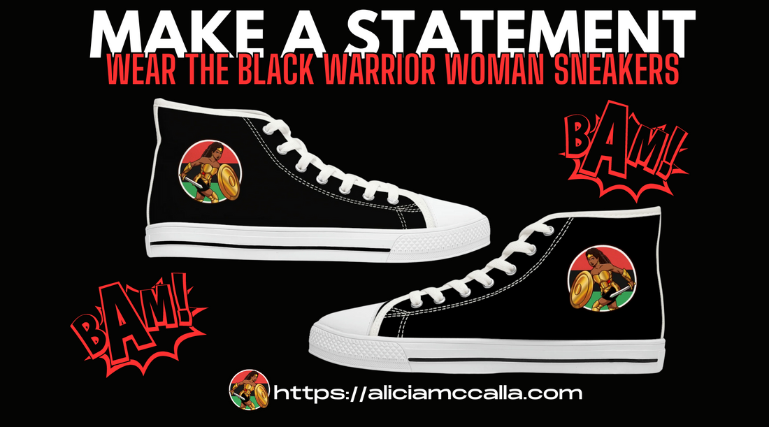 Black Warrior Woman Sneakers Black Girl Nerd Fashion
