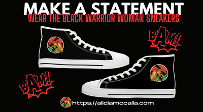 Make a Statement with the Powerful Black Warrior Woman Sneakers