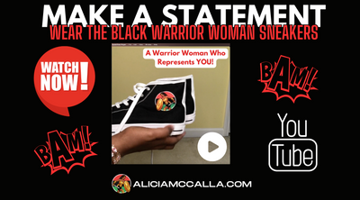 Black Warrior Woman Sneakers in Video: Celebrating in Style!