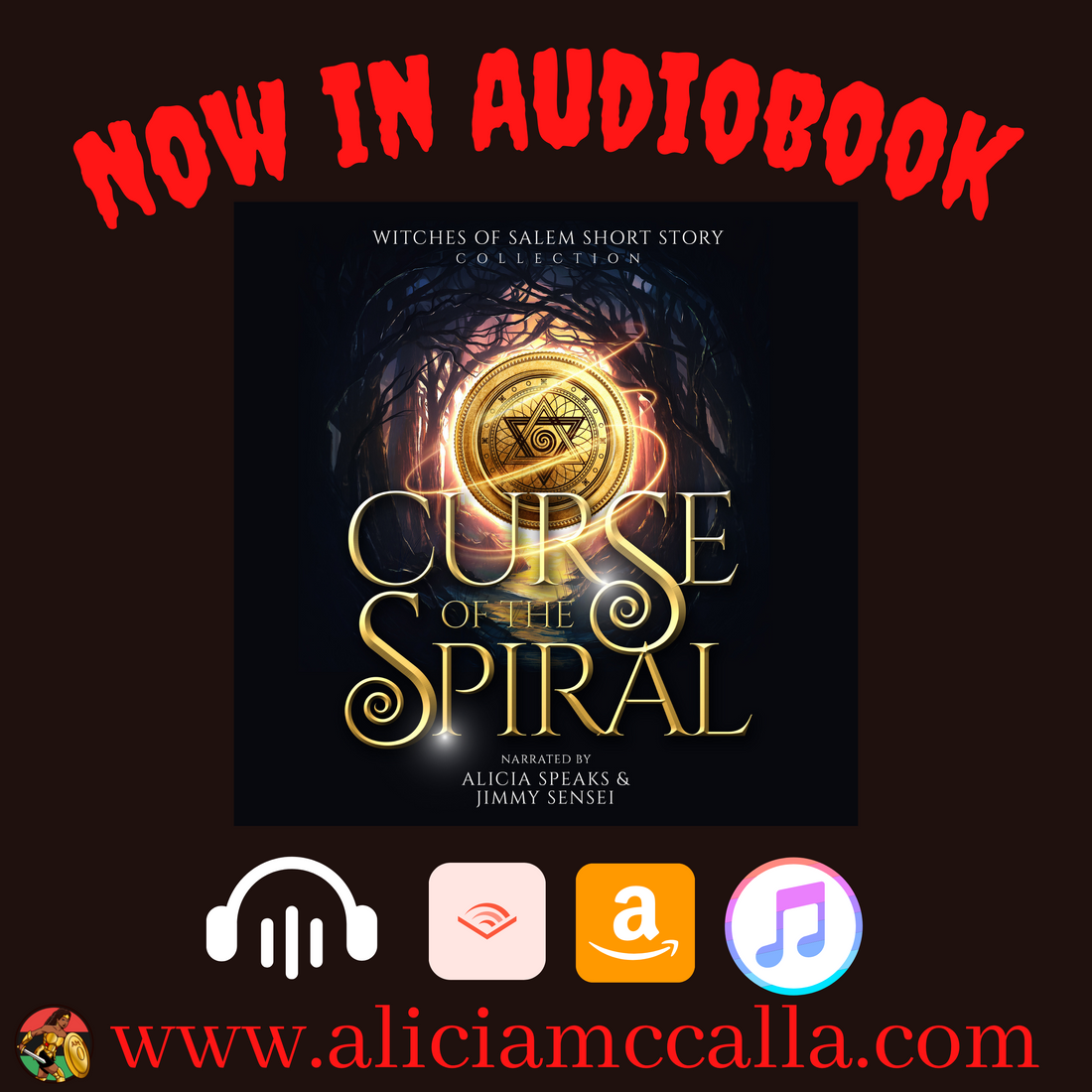 Curse of the spiral is available in audiobook!