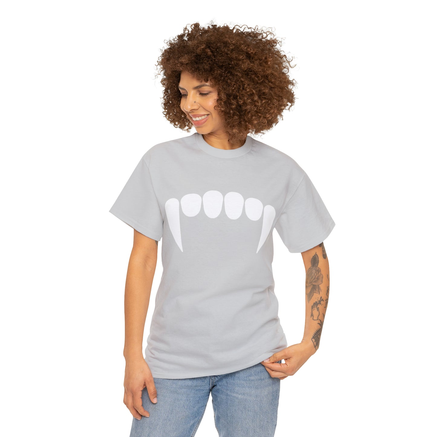 Fangs | Adult Unisex Heavy Cotton Tee | Vampire T-Shirt | Count MacCula