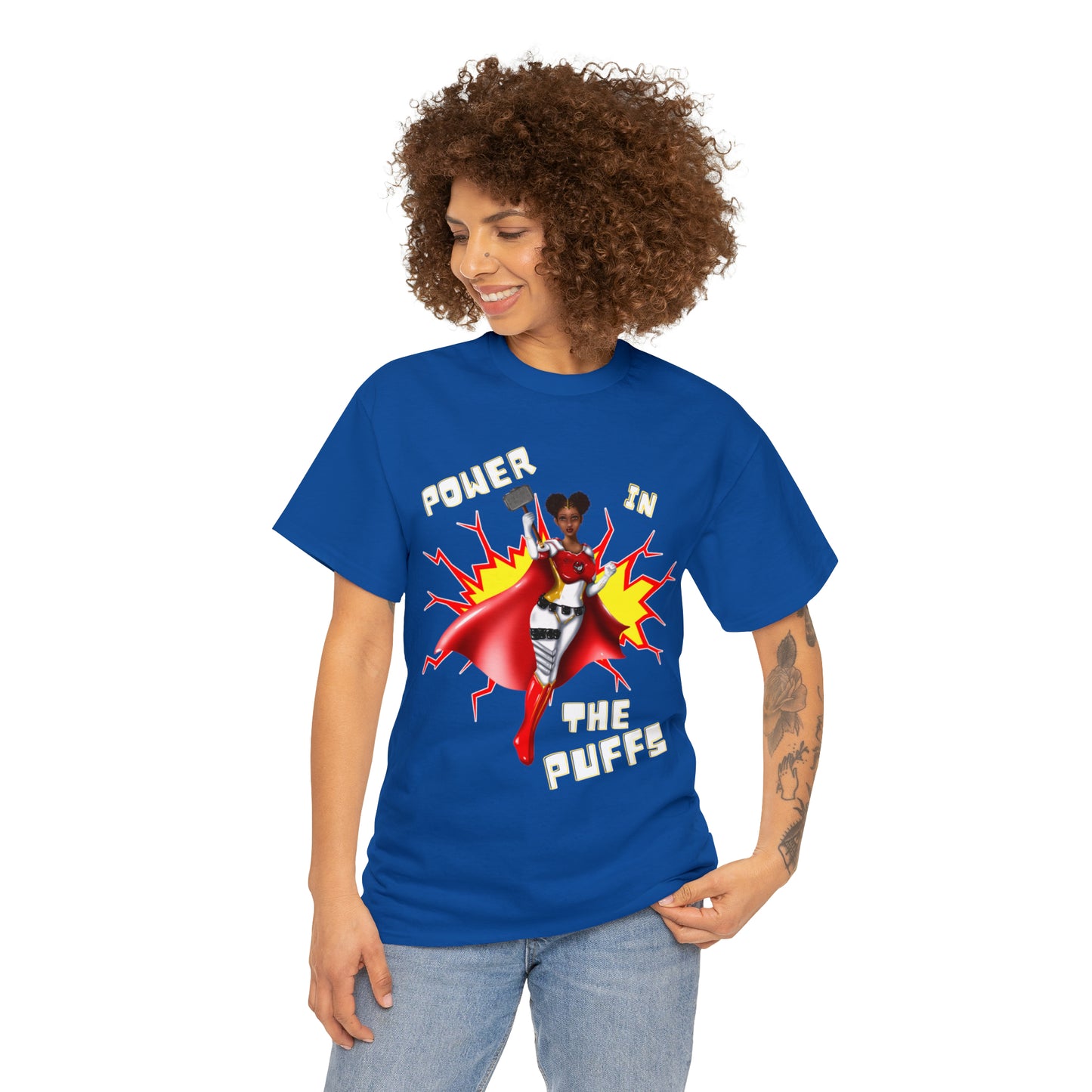 Power in the Puffs | Adult Unisex Heavy Cotton Tee | Superhero Fashion