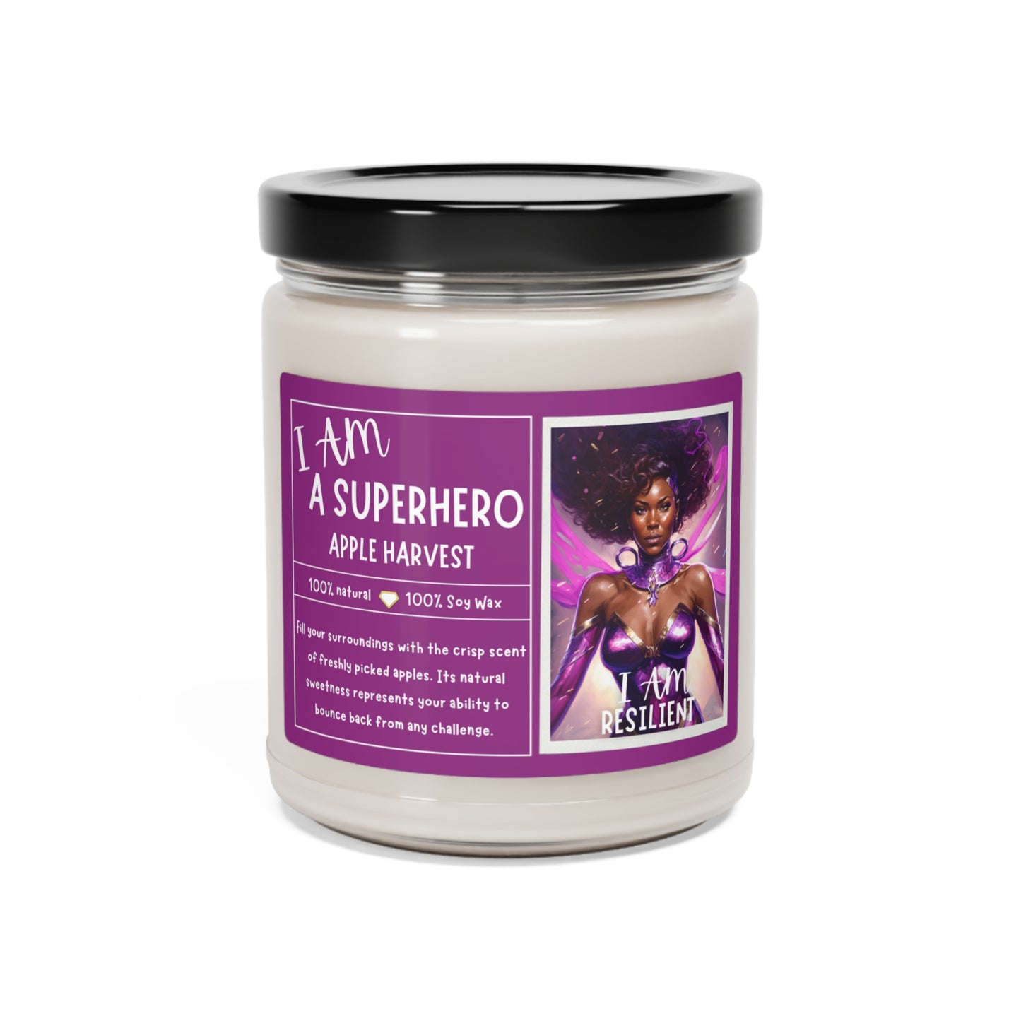 I AM A SUPERHERO | Scented Soy Candles, 9oz | Affirmations Meditation Accessories