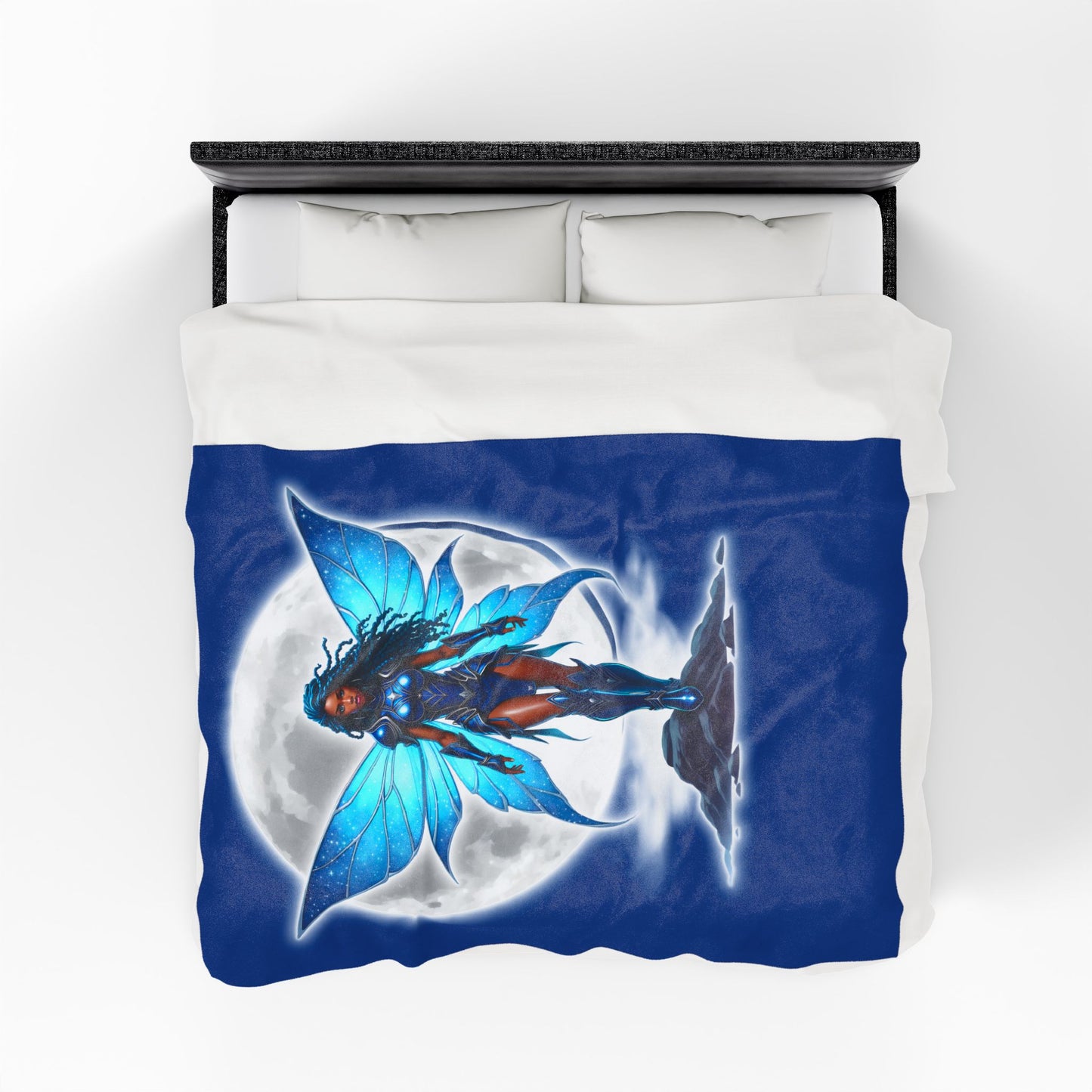 CELESTIAL BLUE FAIRY WARRIOR | Velveteen Reading Blanket