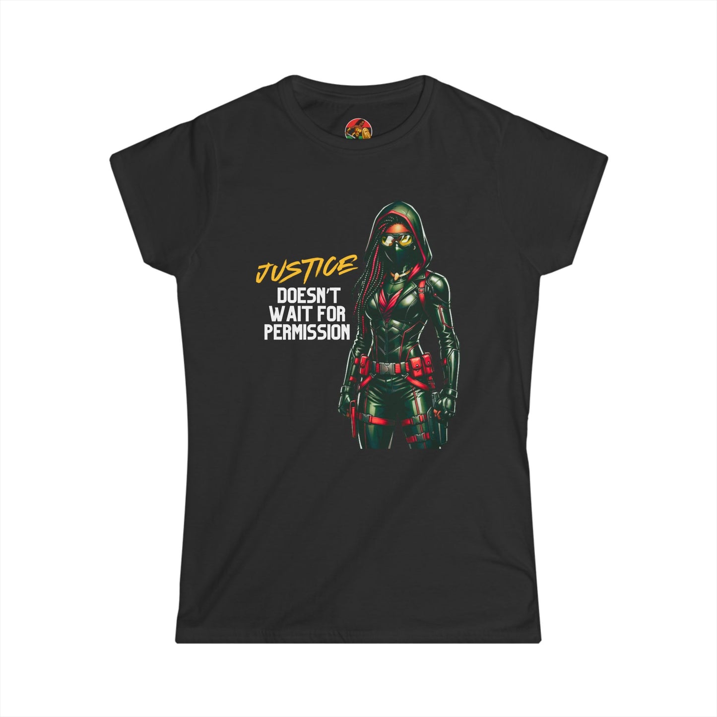 Street Justice Vigilante | Adult Women's Softstyle Tee | Black Women Vigilante Collection