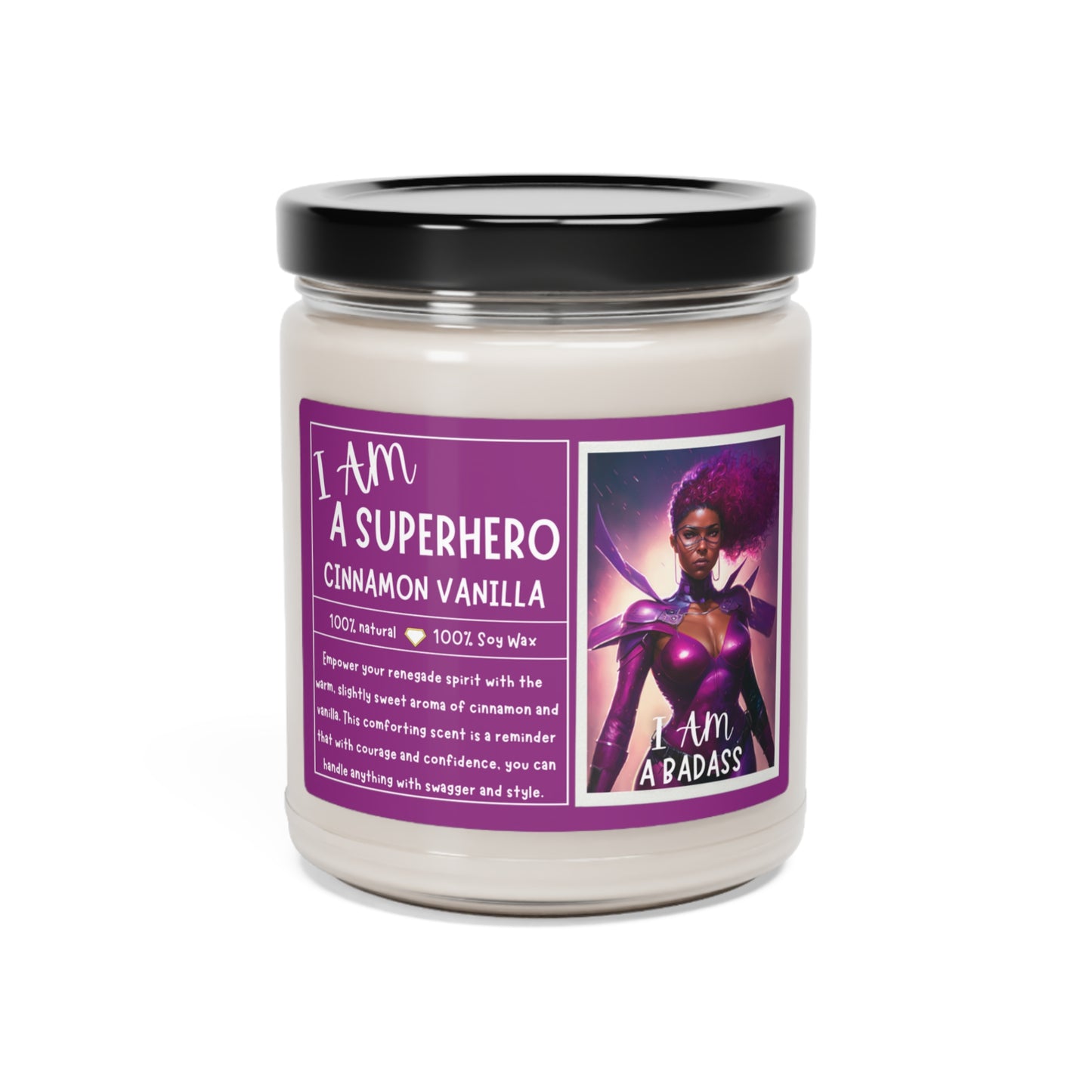 I AM A SUPERHERO | Scented Soy Candles, 9oz | Affirmations Meditation Accessories