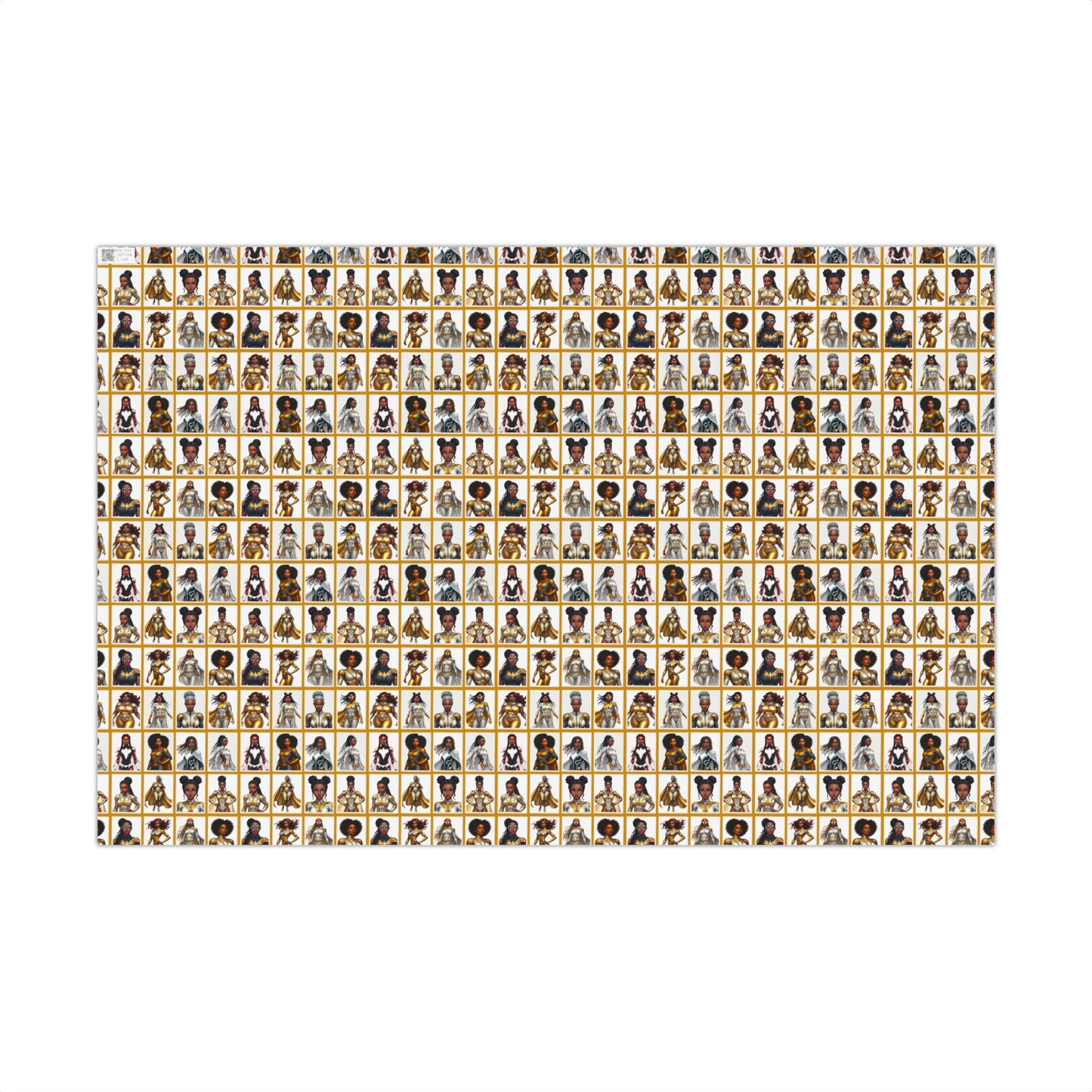 I AM A SUPERHERO (GOLD) | Luxury Gift Wrap for Female Black Superhero Fans