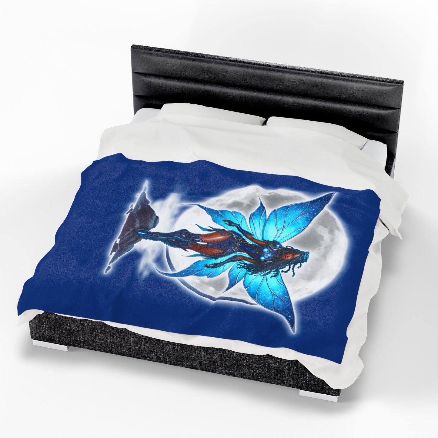 CELESTIAL BLUE FAIRY WARRIOR | Velveteen Reading Blanket