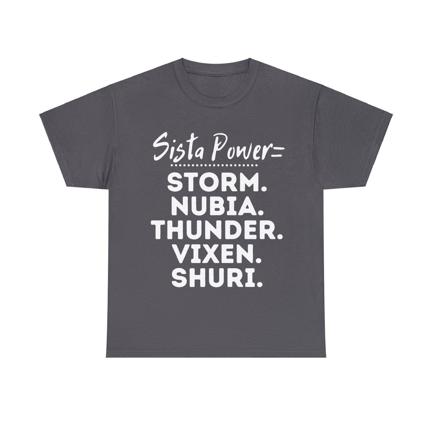 Sista Power Superhero NAMES | Adult Unisex Heavy Cotton Tee | African American T-Shirt | Express Delivery Available