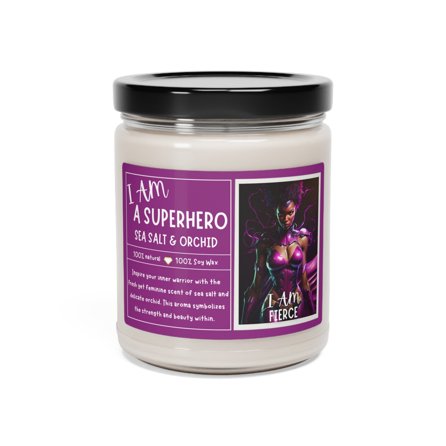 I AM A SUPERHERO | Scented Soy Candles, 9oz | Affirmations Meditation Accessories