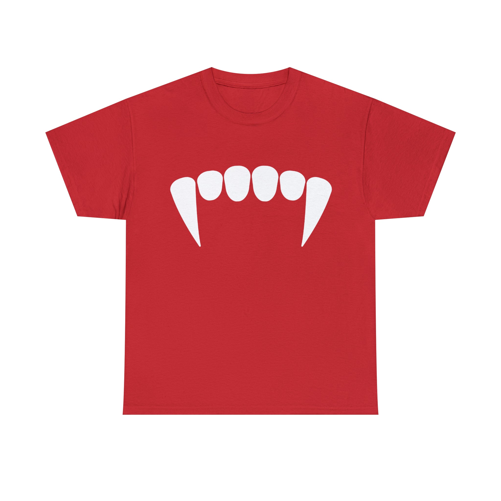 Fangs Adult Unisex Heavy Cotton Tee Vampire T Shirt Count MacCula