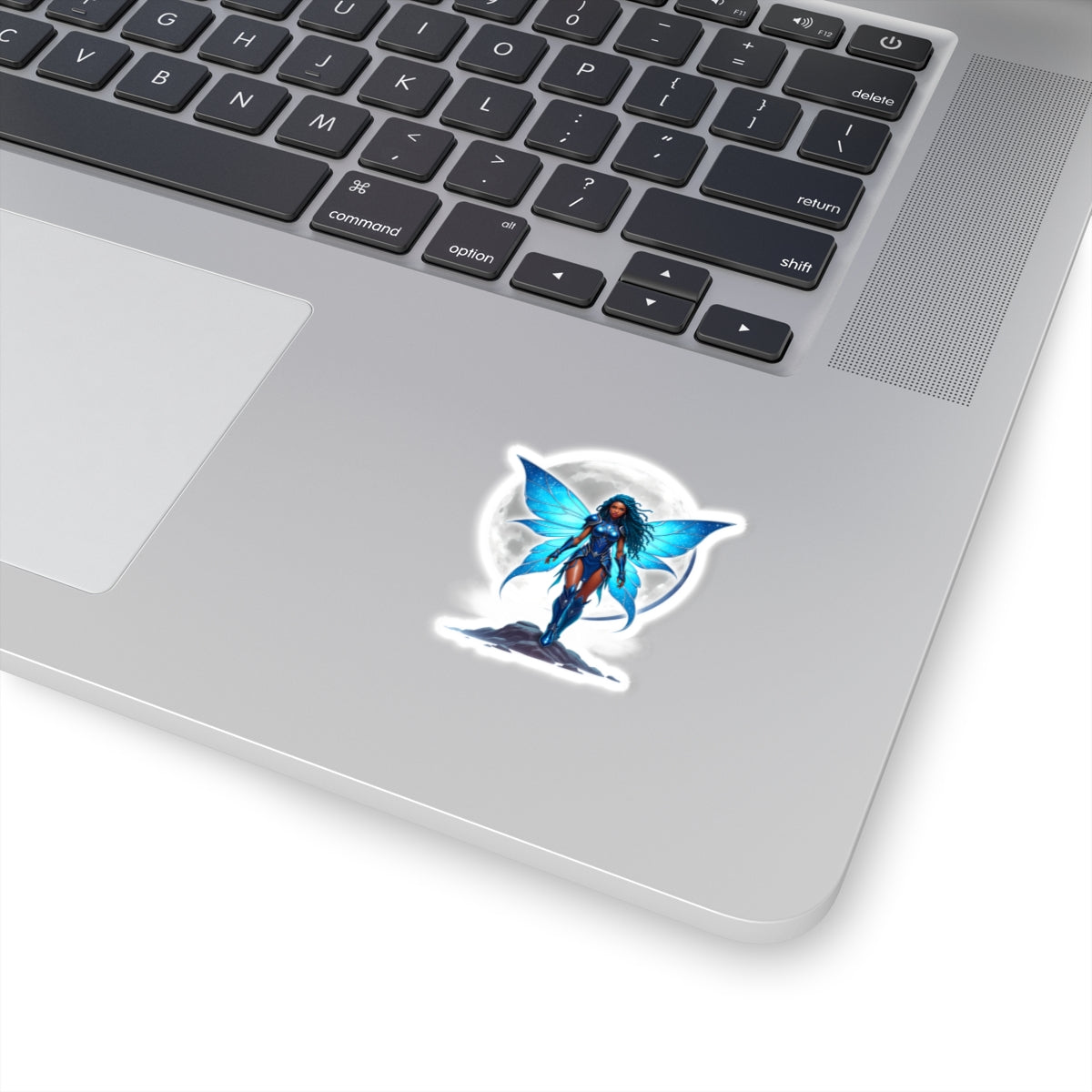 CELESTIAL BLUE FAIRY WARRIOR | Kiss-Cut Sticker | Black Fae Fantasy