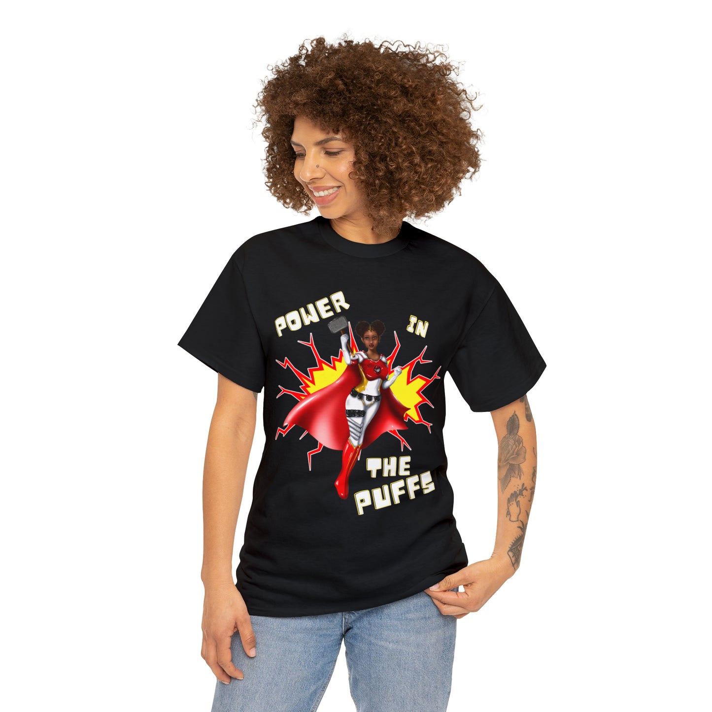 Power in the Puffs | Adult Unisex Heavy Cotton Tee | Superhero Fashion