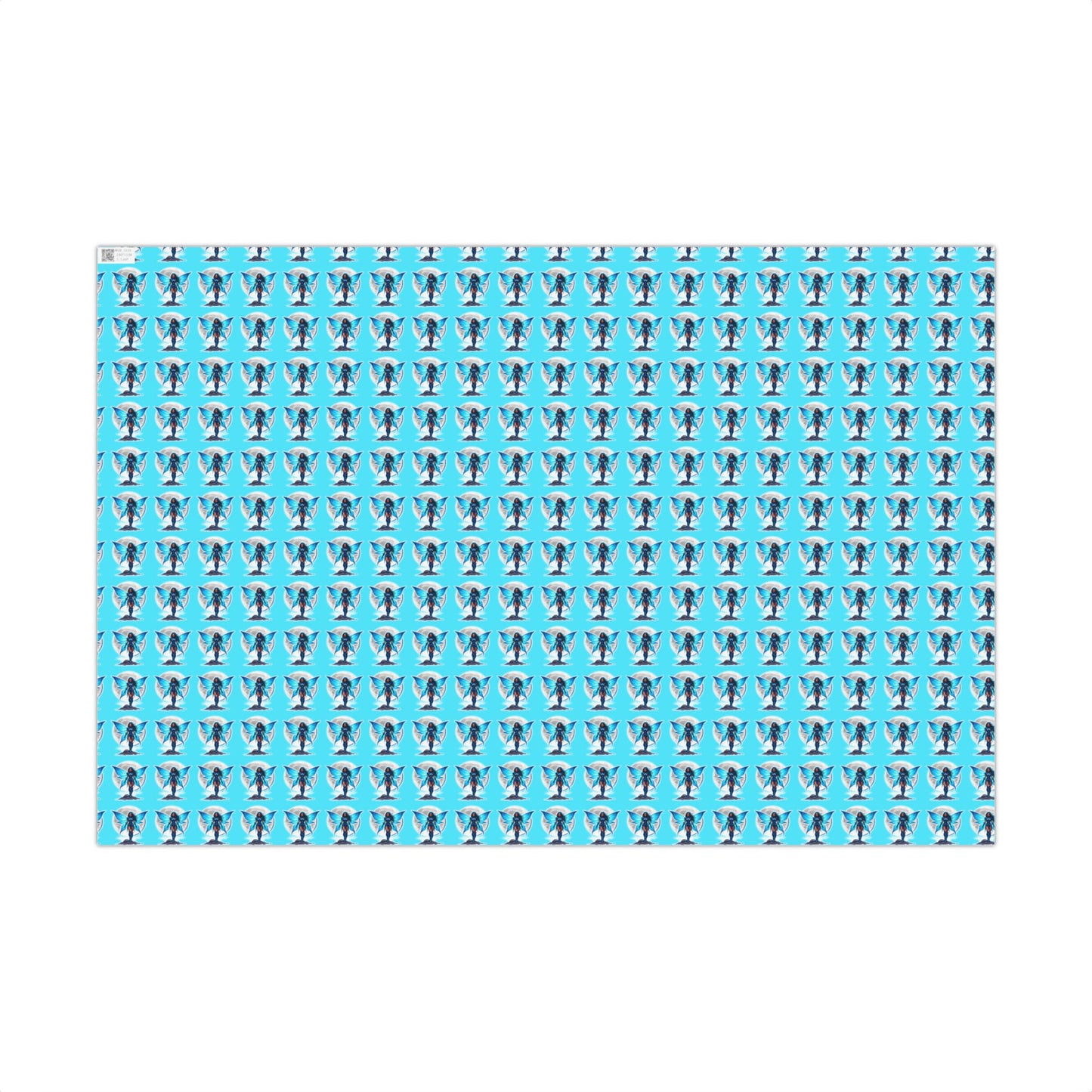 CELESTIAL BLUE FAIRY WARRIOR | Luxury Gift Wrap | Black Fae & Dark Fairy Edition