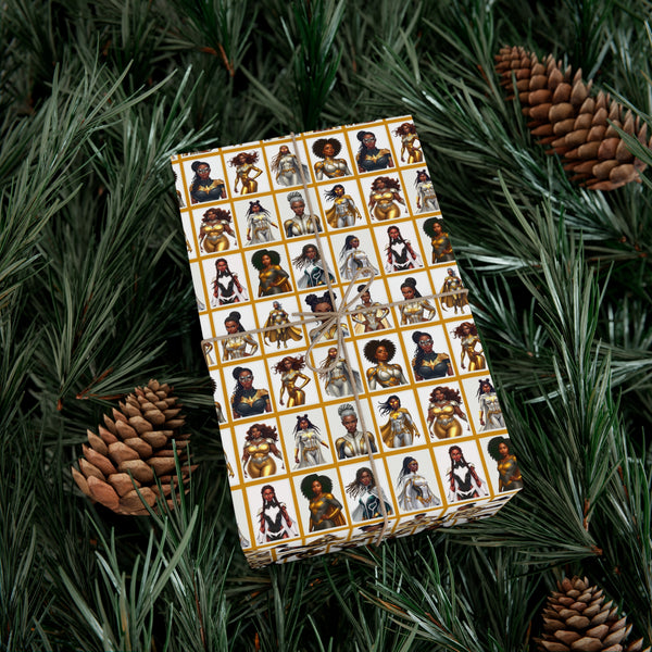 I AM A SUPERHERO (GOLD) | Luxury Gift Wrap Paper