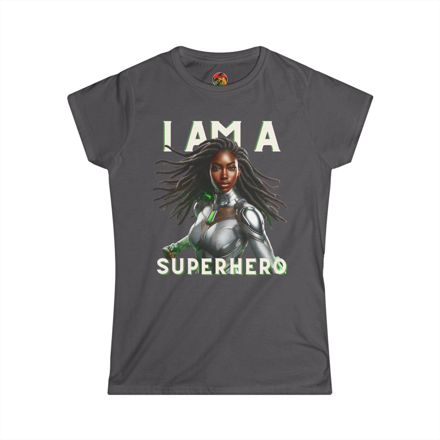 THE SILVER SOLDIER "I AM A SUPERHERO" | Adult Women's Softstyle Tee | Superhero Fashion