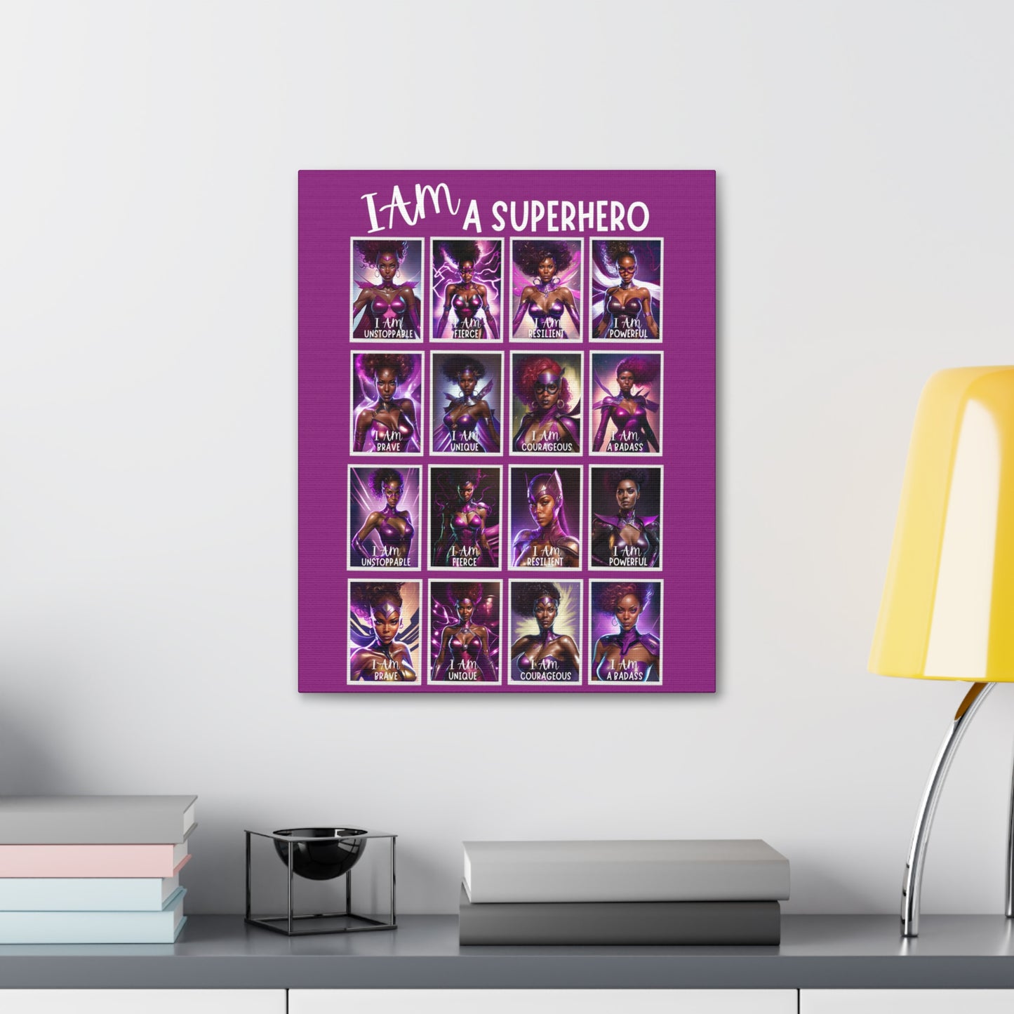 I AM A SUPERHERO | Canvas Stretched, 1.5'' | Affirmations Accessories