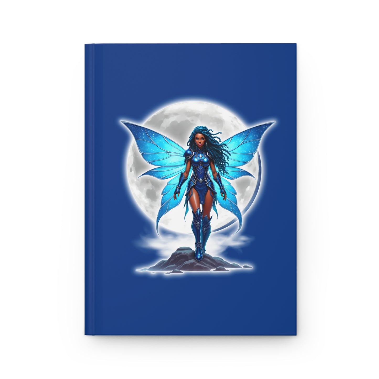 Celestial Blue Fairy Warrior | Hardcover Journal Matte | Black Fae Day Collection