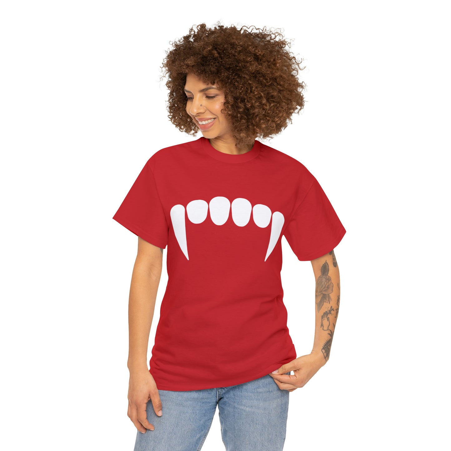 Fangs | Adult Unisex Heavy Cotton Tee | Vampire T-Shirt | Count MacCula