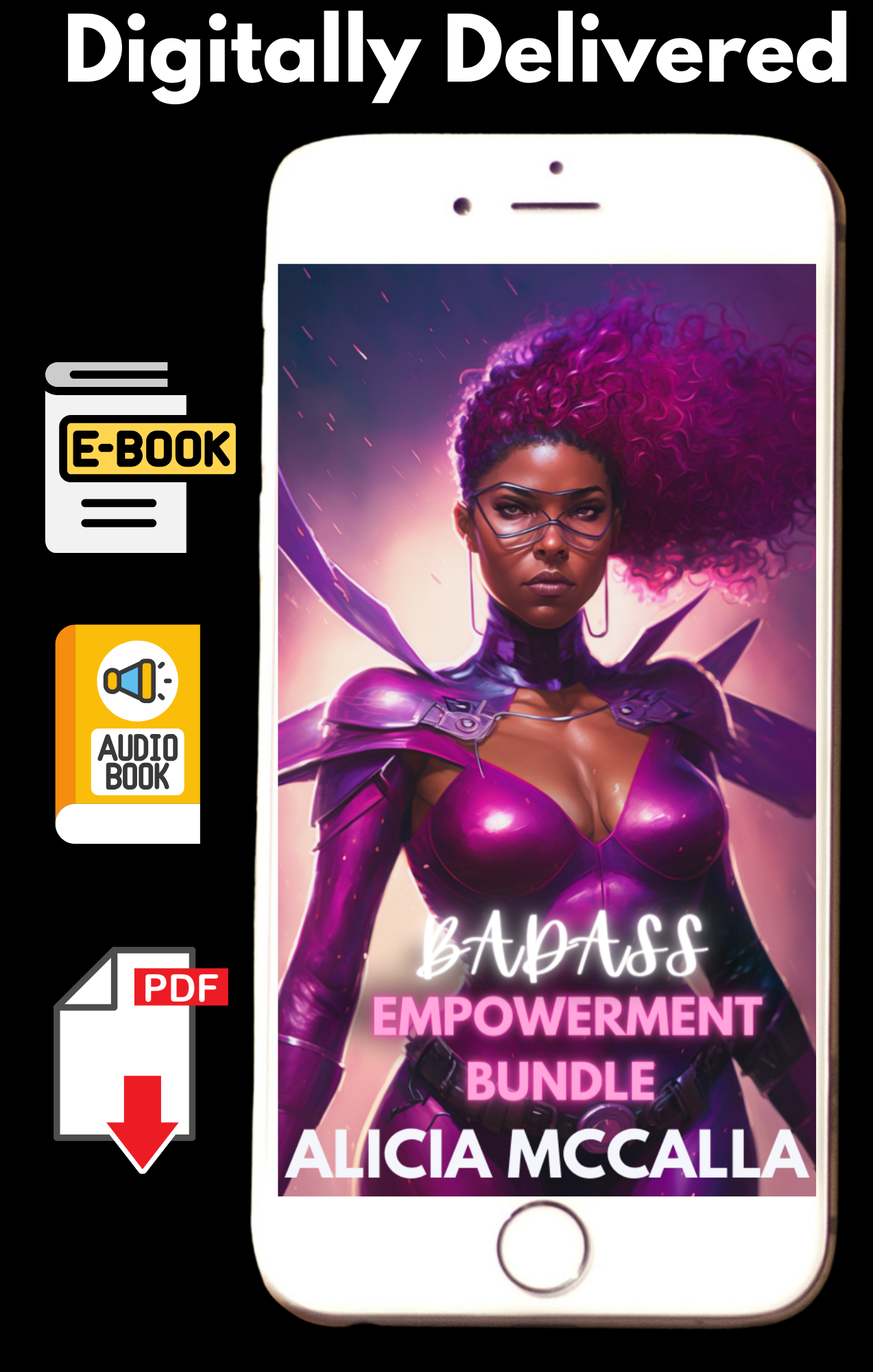 Badass Empowerment Bundle Featuring 101 Badass Affirmations eBook, Audiobook, and Affirmations Cards