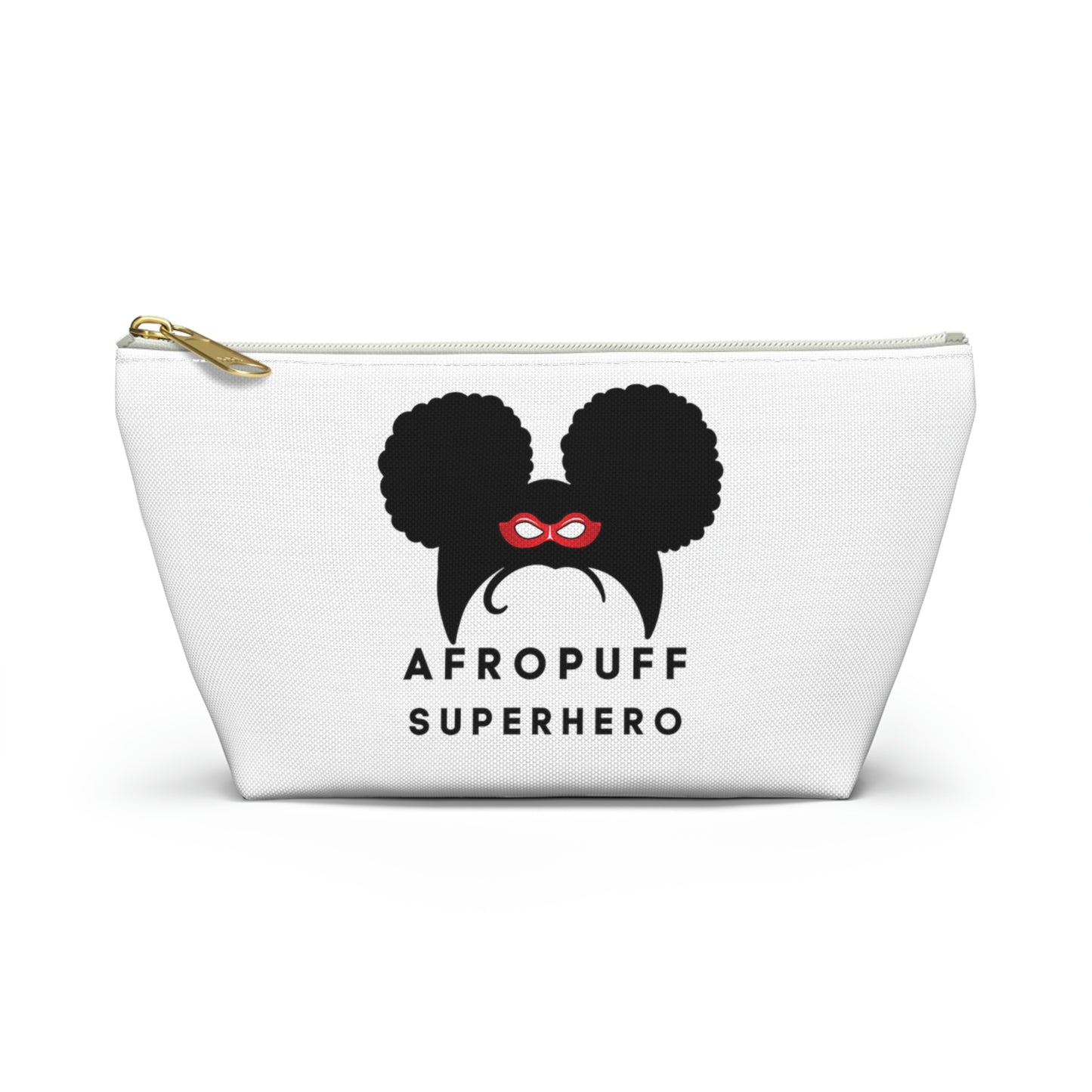 Afro Puff Superhero | Accessory Pouch w T-bottom | Superhero Accessories