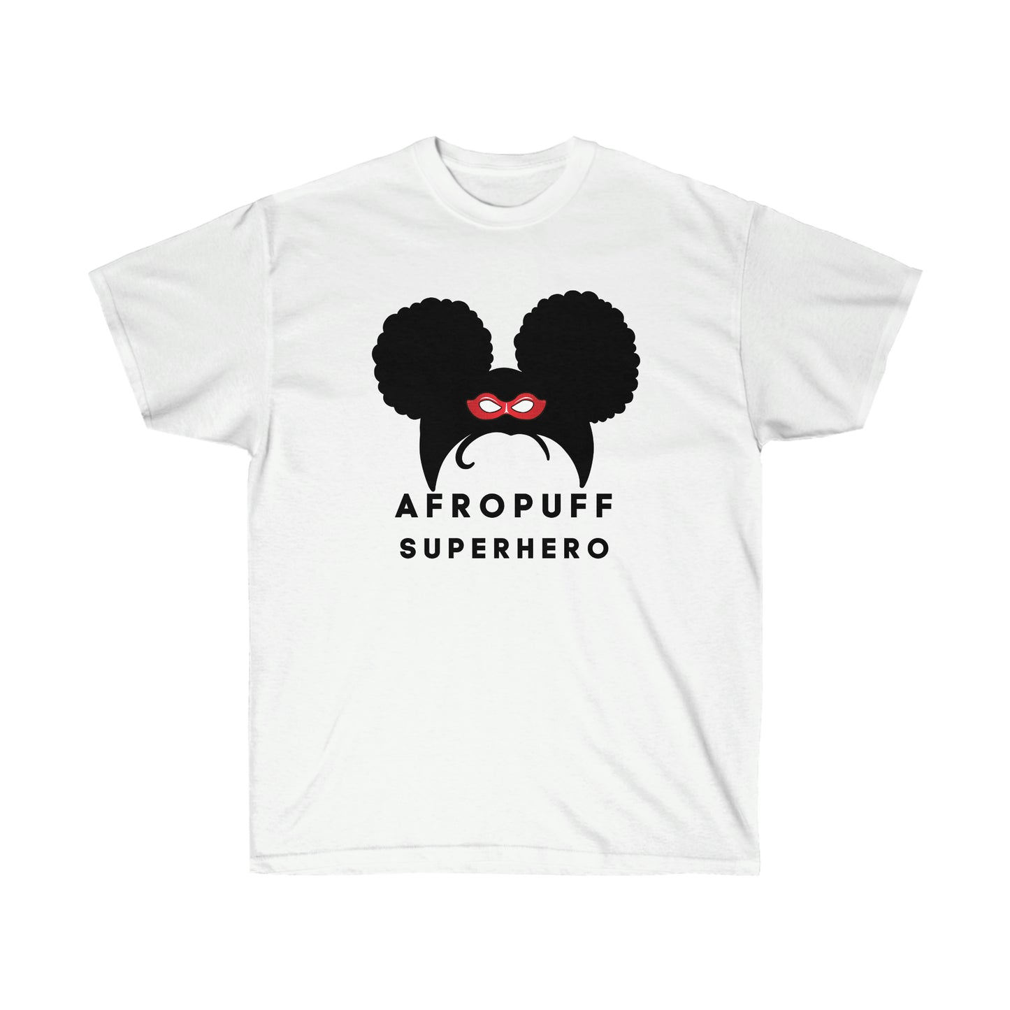 Afro Puff Superhero | Adult Unisex Ultra Cotton Tee | Superhero Fashion