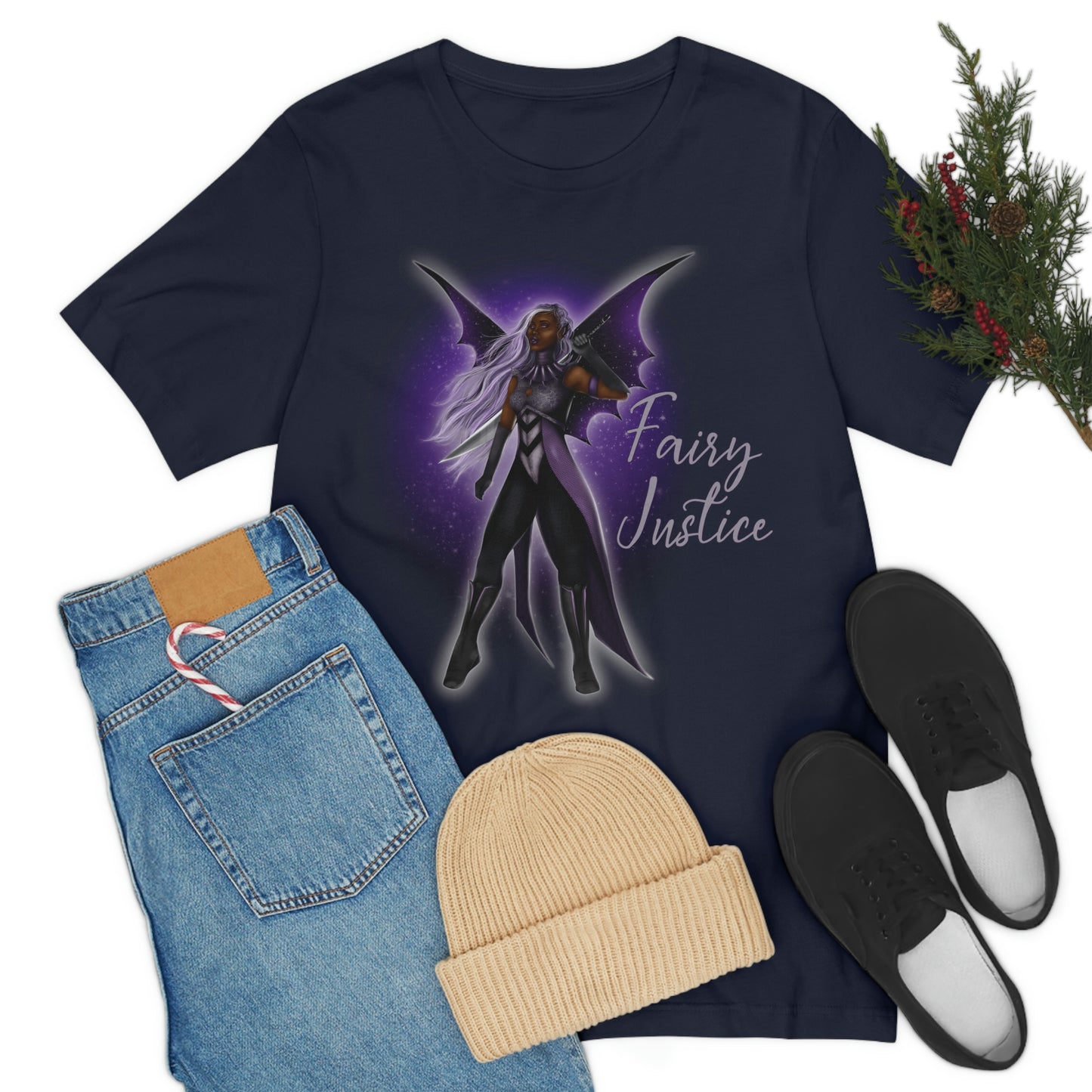 Dark Fairy Justice | Adult Unisex Jersey Short Sleeve Tee | Black Fae Day Fashion