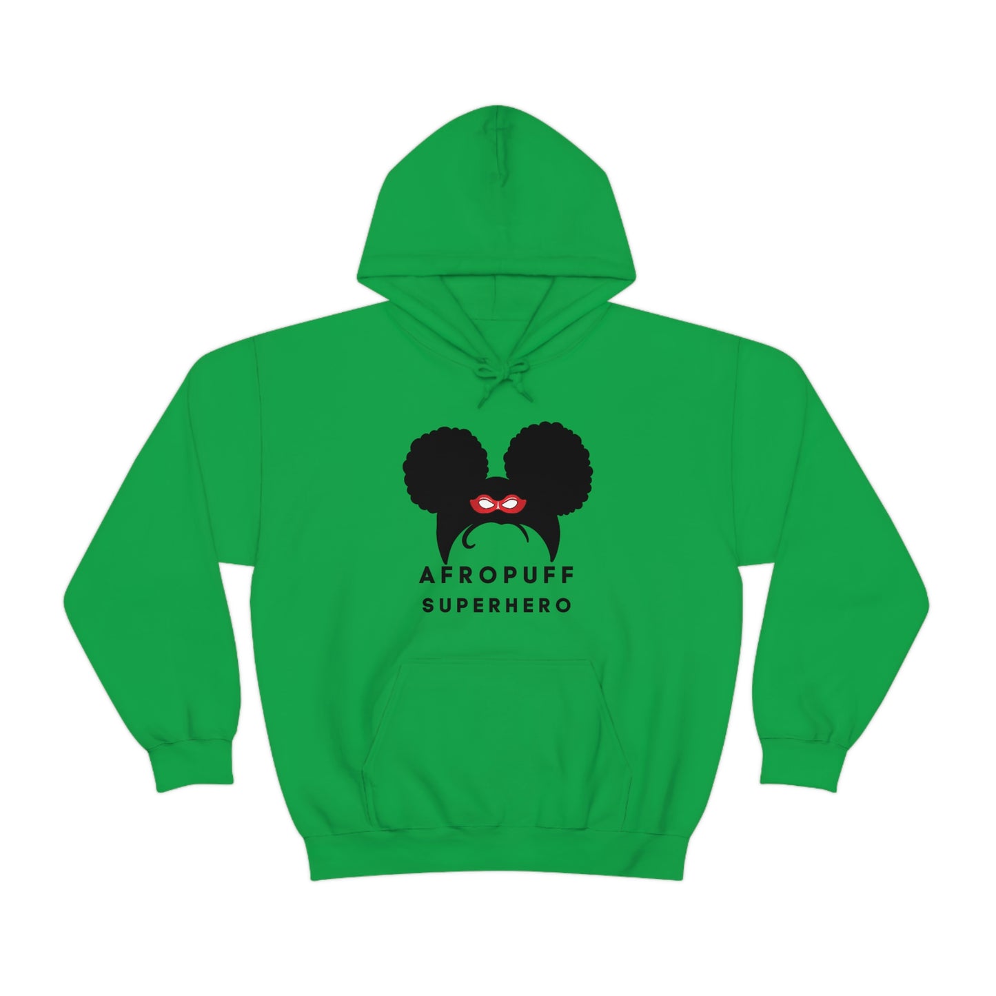 Afro Puff Superhero | Adult Unisex Heavy Blend™ Hooded Sweatshirt | Superhero Fashion