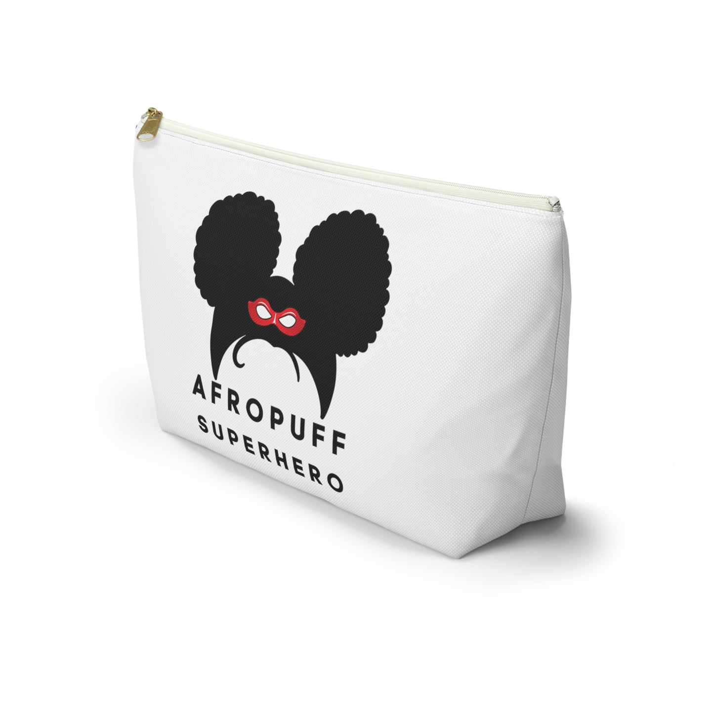 Afro Puff Superhero | Accessory Pouch w T-bottom | Superhero Accessories