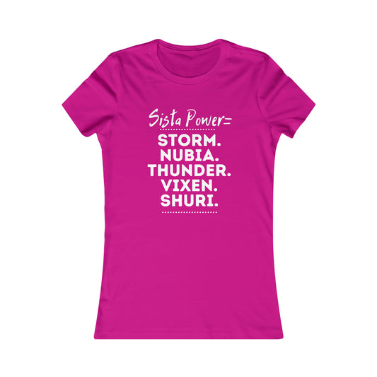 Sista Power Superhero NAMES | Adult Women's Favorite Tee | African American T-Shirt