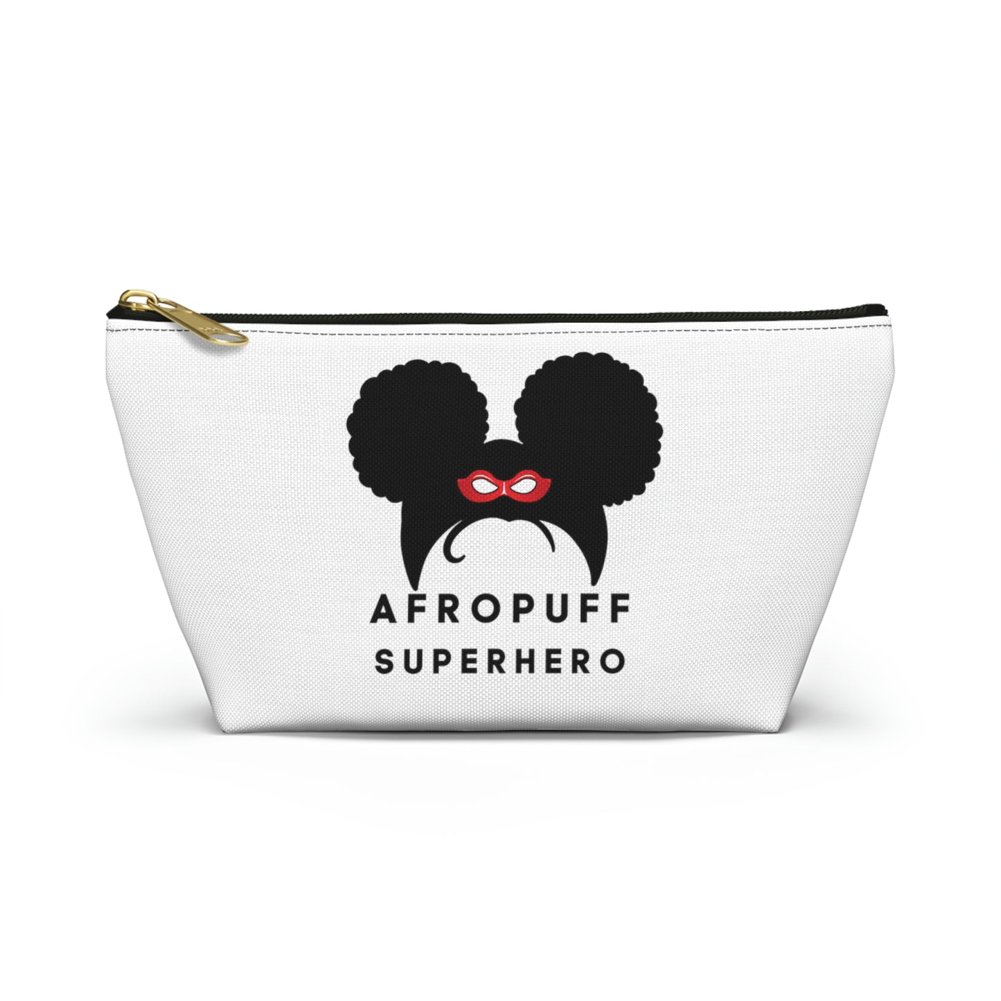 Afro Puff Superhero | Accessory Pouch w T-bottom | Superhero Accessories