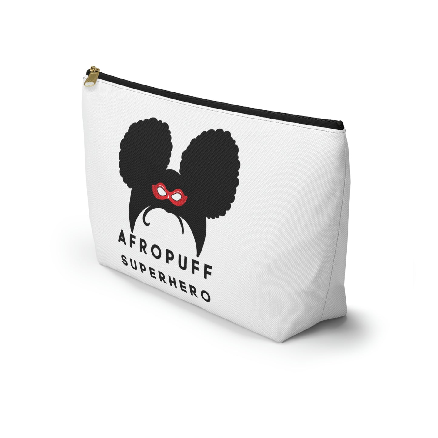 Afro Puff Superhero | Accessory Pouch w T-bottom | Superhero Accessories